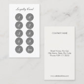 Silver Glitter Loyalty Punch Visitekaartje (Voorkant / Achterkant)