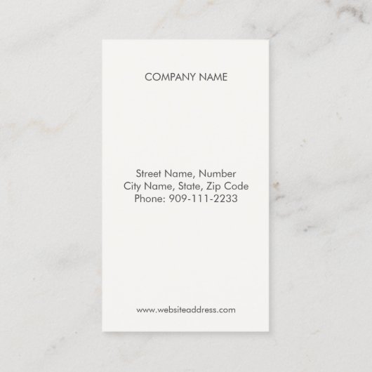 Silver Glitter Loyalty Punch Visitekaartje (Achterkant)