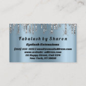 Silver Glitter Makeup Artist Lashes Princess Blue Visitekaartje (Achterkant)