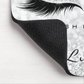 Silver Glitter Makeup Beauty Studio Lash Grey Meer Muismat (Hoek)