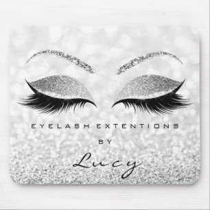 Silver Glitter Makeup Beauty Studio Lash Grey Meer Muismat