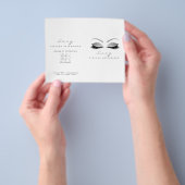 Silver Glitter Makeup Eye Lash Printers Logo Flyer (Hand)