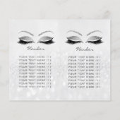 Silver Glitter Makeup Eye Lash Printers Logo Flyer (Achterkant)