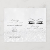 Silver Glitter Makeup Eye Lash Printers Logo Flyer (Voorkant)
