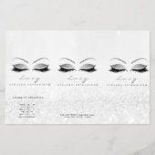 Silver Glitter Makeup Eye Naam Lash DL Flyer (Voorkant)