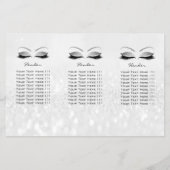 Silver Glitter Makeup Eye Naam Lash DL Flyer (Achterkant)