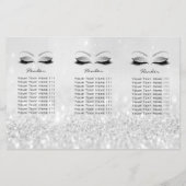 Silver Glitter Makeup Oyes Brows Lash DL Flyer (Achterkant)