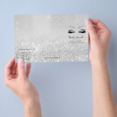 Silver Glitter Makeup Oyes Brows Lash DL Flyer (Hand)