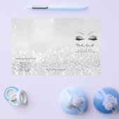 Silver Glitter Makeup Oyes Brows Lash DL Flyer (Enkel)