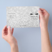 Silver Glitter Makeup Oyes Grey Lash DL 3 Flyer (Hand)