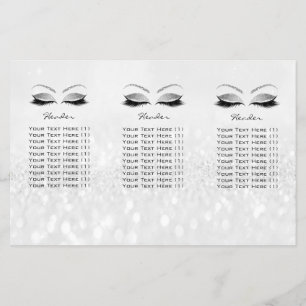 Silver Glitter Makeup Oyes Grey Lash DL Flyer