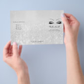 Silver Glitter Makeup Oyes Grey Lash DL Flyer (Hand)
