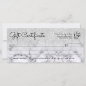 Silver Glitter Marble Check Cadeaubon (Voorkant)