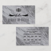 Silver Glitter Marble Lashes Customer Loyalty Kaar (Voorkant / Achterkant)