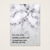 Silver Glitter Marble Ombre Logo Display Visitekaartje (Achterkant)