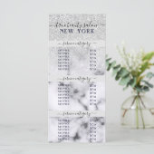 Silver Glitter Marble Ombre Salon Prijslijst (Staand voorkant)