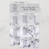 Silver Glitter Marble Ombre Salon Prijslijst (Voorkant / Achterkant)