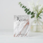 Silver glitter marble white Logo earing Display Visitekaartje (Staand voorkant)