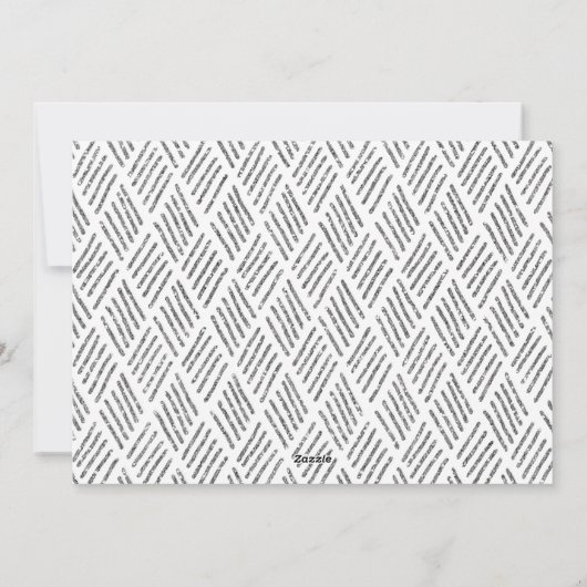 Silver Glitter Married en Bright Photo Lijst Feestdagenkaart (Achterkant)