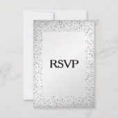 Silver Glitter Menu RSVP (Achterkant)