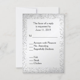 Silver Glitter Menu RSVP