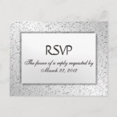 Silver Glitter Menu RSVP (Voorkant)