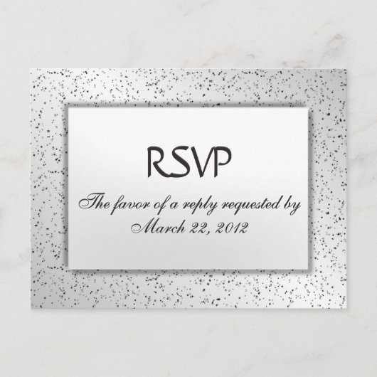 Silver Glitter Menu RSVP (Voorkant)
