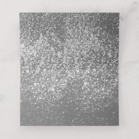 Silver Glitter met Golden Drip Plaatskaartje (Binnenkant ongevouwen)