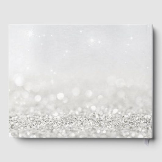 Silver Glitter met Graduation Cap and Diploma Gastenboek (Achterkant)
