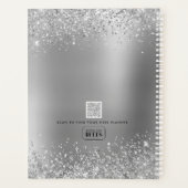 Silver Glitter Metallic Monogram 2023 Boss Lady Planner (Achterkant)