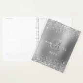 Silver Glitter Metallic Monogram 2023 Boss Lady Planner (Display)