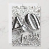 Silver Glitter Mirror Elegant 40ste verjaardagsfee Kaart (Achterkant)