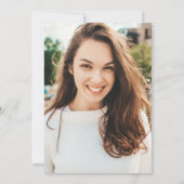 Silver glitter modern, eenvoudig afstuderen foto kaart (Achterkant)