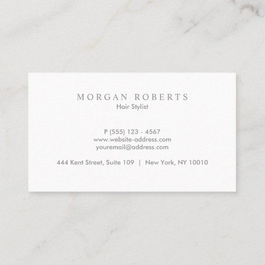 Silver Glitter Modern Grey alle beroepen Visitekaartje (Achterkant)