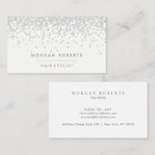 Silver Glitter Modern Grey alle beroepen Visitekaartje (Voorkant / Achterkant)