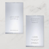 Silver Glitter Modern Minimalistische Elegante Sja Visitekaartje (Voorkant / Achterkant)
