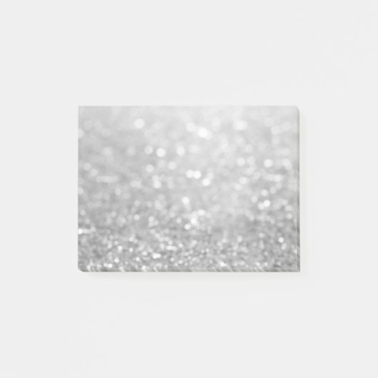 Silver Glitter Modern Post-it® Notes (Voorkant)