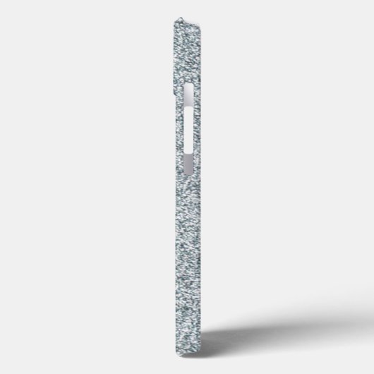 Silver Glitter Monogram Case-Mate iPhone Case (Achterkant / Links)