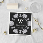 Silver Glitter Monogram Poker Chip Casino Wedding Servet<br><div class="desc">Viel in stijl met deze stijlvolle en zeer trendy trouwluiers. Dit ontwerp is gemakkelijk te personaliseren met uw speciale gebeurtenisformulering en uw gasten zullen enthousiast zijn wanneer zij deze geweldige luiers zien.</div>