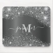 Silver Glitter Muismat (Voorkant)