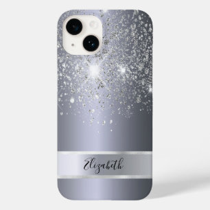Silver glitter naam Case-Mate iPhone 14 hoesje