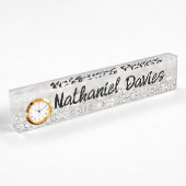 Silver Glitter Name Bord Naambordje