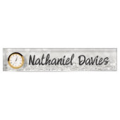 Silver Glitter Name Bord Naambordje (Voorkant)