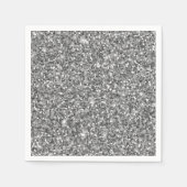 Silver Glitter Napkin Servet (Voorkant)