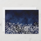 Silver glitter navy blue phototiara Sweet 16 Kaart (Achterkant)