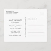 Silver Glitter Navy Blue Wedding Save the Date Aankondigingskaart (Achterkant)