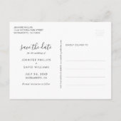 Silver Glitter Navy Blue Wedding Save the Date Aankondigingskaart (Achterkant)
