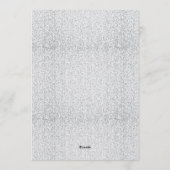 Silver Glitter New Year's Eve Party Kaart (Achterkant)