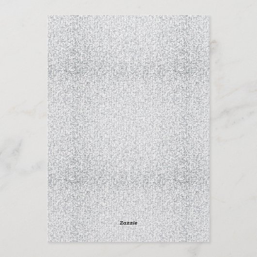 Silver Glitter New Year's Eve Party Kaart (Achterkant)