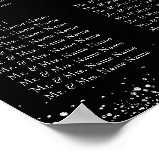 Silver Glitter Night Sky Poster (Hoek)